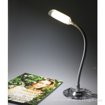 flexible goose neck desk light with touch switch-acrylic table lamp